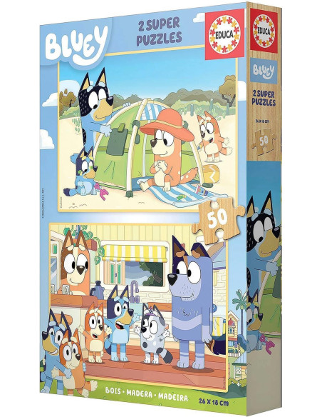 SET 2 PUZZLE EDUCA BLUEY 50 PIEZAS