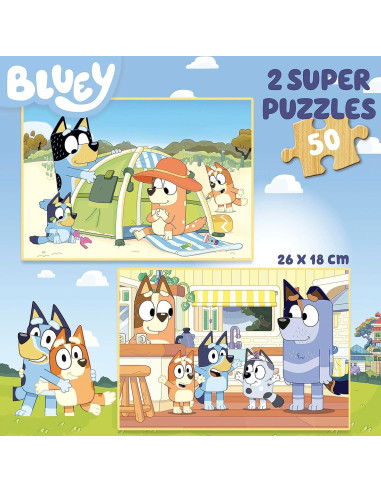 SET 2 PUZZLE EDUCA BLUEY 50 PIEZAS