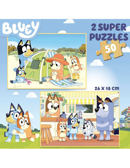 SET 2 PUZZLE EDUCA BLUEY 50 PIEZAS
