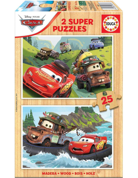 SET 2 PUZZLE EDUCA CARS 25 PIEZAS