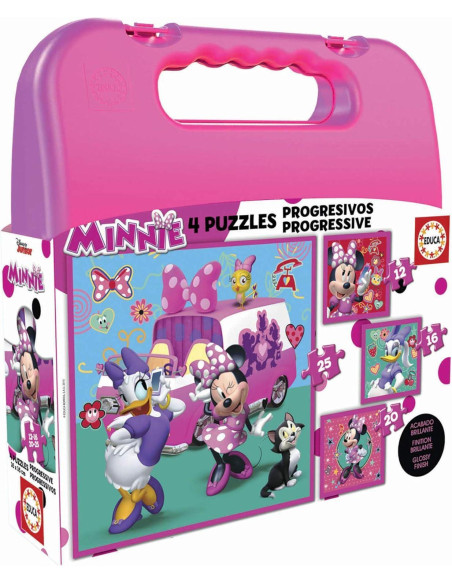 MALETÍN 4 PUZZLE EDUCA MINNIE AYUDANTES FELICES MALETÍN 4 PUZZLE EDUCA MINNIE AYUDANTES FELICES