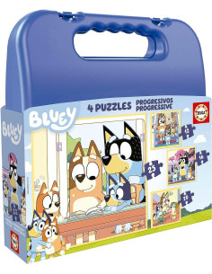 MALETÍN 4 PUZZLE EDUCA BLUEY