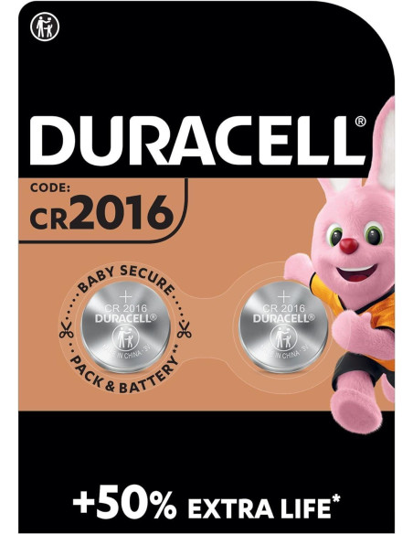 DURACELL PILA BOTÓN CR2016 3V -BLISTER 2U-