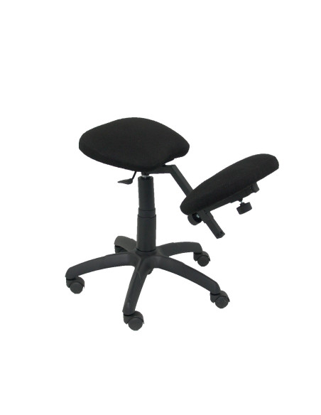 SILLA PIQUERAS Y CRESPO LIETOR GIRATORIA ERGONOMICA RODILLERA REGULABLE EN ALTURA RUEDAS de NYLON TAPIZADO BALI NEGRO