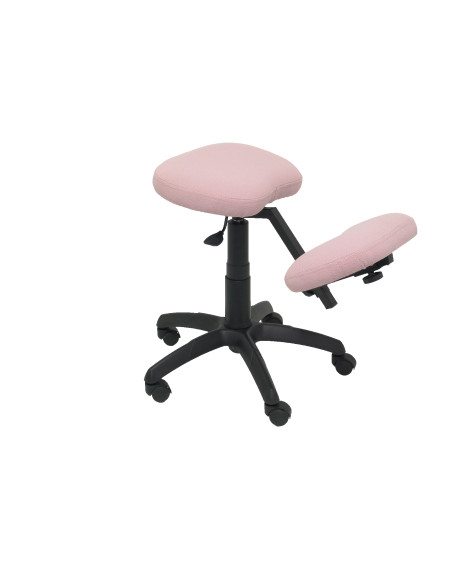 SILLA PIQUERAS Y CRESPO LIETOR GIRATORIA ERGONOMICA RODILLERA REGULABLE EN ALTURA RUEDAS de NYLON TAPIZADO BALI ROSA PALIDO
