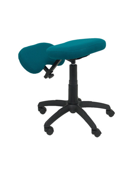 SILLA PIQUERAS Y CRESPO LIETOR GIRATORIA ERGONOMICA RODILLERA REGULABLE EN ALTURA RUEDAS de NYLON TAPIZADO BALI VERDE PETROLEO