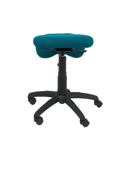 SILLA PIQUERAS Y CRESPO LIETOR GIRATORIA ERGONOMICA RODILLERA REGULABLE EN ALTURA RUEDAS de NYLON TAPIZADO BALI VERDE PETROLEO