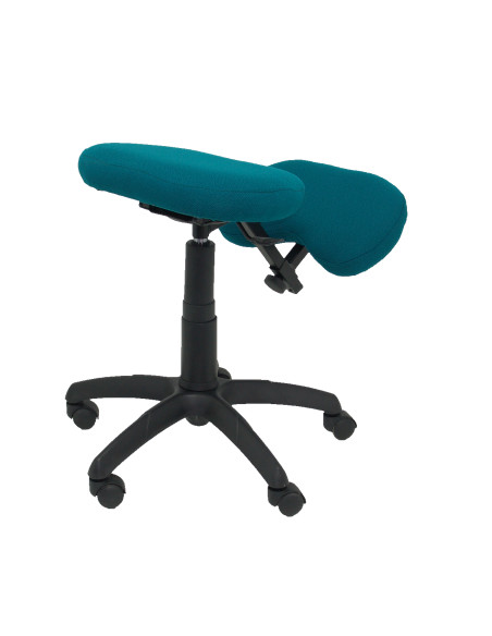 SILLA PIQUERAS Y CRESPO LIETOR GIRATORIA ERGONOMICA RODILLERA REGULABLE EN ALTURA RUEDAS de NYLON TAPIZADO BALI VERDE PETROLEO