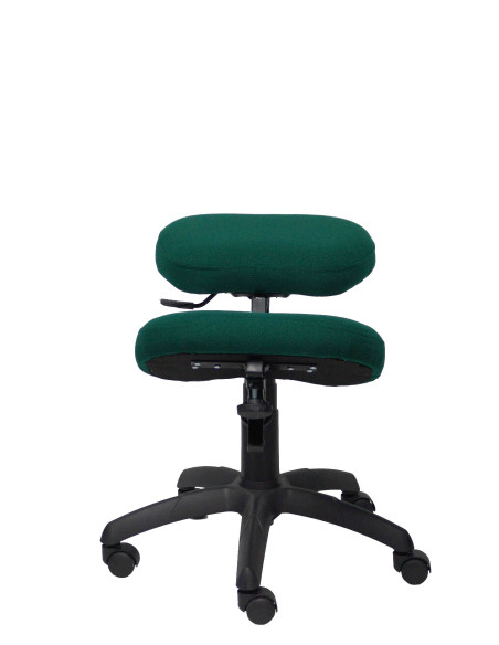 SILLA PIQUERAS Y CRESPO LIETOR GIRATORIA ERGONOMICA RODILLERA REGULABLE EN ALTURA RUEDAS de NYLON TAPIZADO BALI VERDE BOTELLA