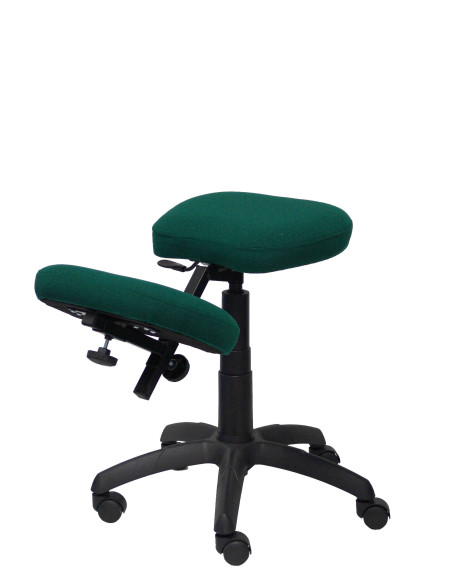 SILLA PIQUERAS Y CRESPO LIETOR GIRATORIA ERGONOMICA RODILLERA REGULABLE EN ALTURA RUEDAS de NYLON TAPIZADO BALI VERDE BOTELLA