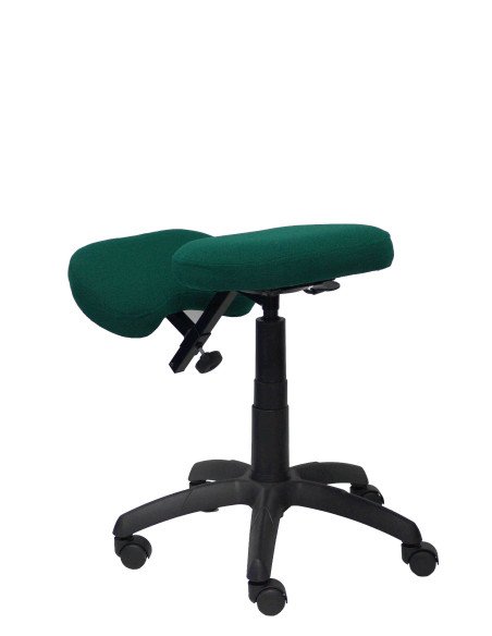 SILLA PIQUERAS Y CRESPO LIETOR GIRATORIA ERGONOMICA RODILLERA REGULABLE EN ALTURA RUEDAS de NYLON TAPIZADO BALI VERDE BOTELLA