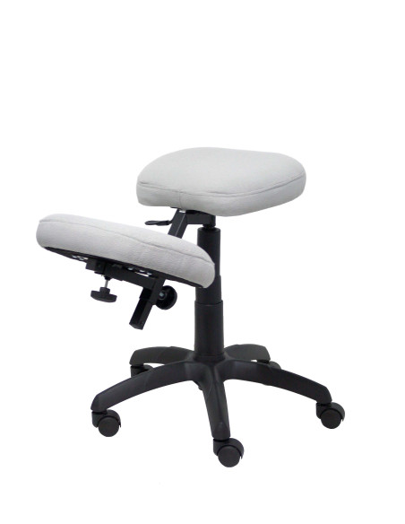 SILLA PIQUERAS Y CRESPO LIETOR GIRATORIA ERGONOMICA RODILLERA REGULABLE EN ALTURA RUEDAS de NYLON TAPIZADO BALI GRIS CLARO