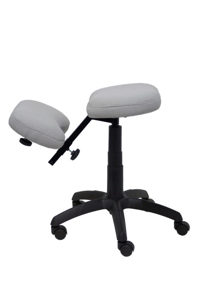 SILLA PIQUERAS Y CRESPO LIETOR GIRATORIA ERGONOMICA RODILLERA REGULABLE EN ALTURA RUEDAS de NYLON TAPIZADO BALI GRIS CLARO