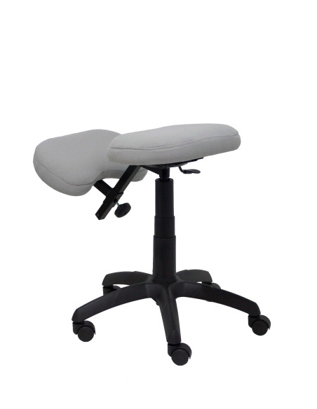 SILLA PIQUERAS Y CRESPO LIETOR GIRATORIA ERGONOMICA RODILLERA REGULABLE EN ALTURA RUEDAS de NYLON TAPIZADO BALI GRIS CLARO