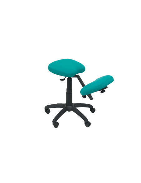 SILLA PIQUERAS Y CRESPO LIETOR GIRATORIA ERGONOMICA RODILLERA REGULABLE EN ALTURA RUEDAS de NYLON TAPIZADO BALI VERDE TURQUESA
