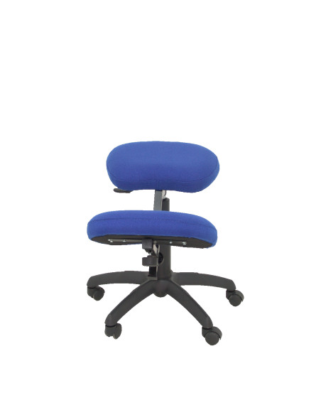 SILLA PIQUERAS Y CRESPO LIETOR GIRATORIA ERGONOMICA RODILLERA REGULABLE EN ALTURA RUEDAS de NYLON TAPIZADO BALI AZUL