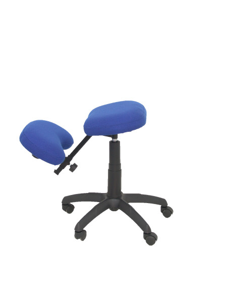 SILLA PIQUERAS Y CRESPO LIETOR GIRATORIA ERGONOMICA RODILLERA REGULABLE EN ALTURA RUEDAS de NYLON TAPIZADO BALI AZUL