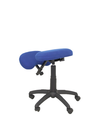 SILLA PIQUERAS Y CRESPO LIETOR GIRATORIA ERGONOMICA RODILLERA REGULABLE EN ALTURA RUEDAS de NYLON TAPIZADO BALI AZUL