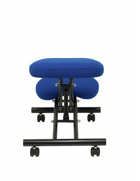 SILLA PIQUERAS Y CRESPO MAHORA FIJA ERGONOMICA RODILLERA REGULABLE EN ALTURA RUEDAS de NYLON TAPIZADO BALI AZUL
