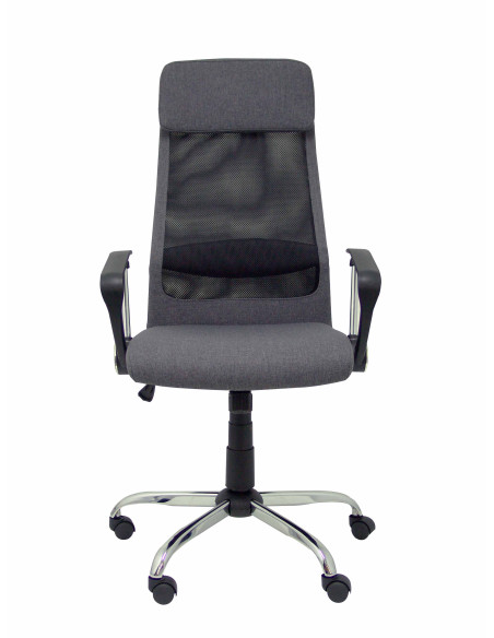 PIQUERAS Y CRESPO SILLÓN DE DIRECCIÓN ESTERAS BASCULANTE BFIJOS RESPALDO DE MALLA ASIENTO GRIS