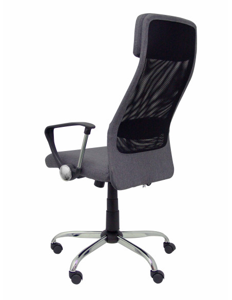 PIQUERAS Y CRESPO SILLÓN DE DIRECCIÓN ESTERAS BASCULANTE BFIJOS RESPALDO DE MALLA ASIENTO GRIS