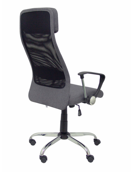PIQUERAS Y CRESPO SILLÓN DE DIRECCIÓN ESTERAS BASCULANTE BFIJOS RESPALDO DE MALLA ASIENTO GRIS