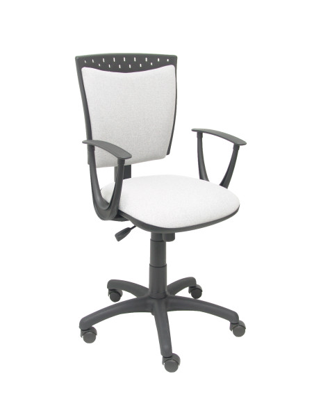 SILLA PIQUERAS Y CRESPO FEREZ ERGONOMICA GIRATORIA 360 REGULABLE EN ALTURA ASIENTO Y RESPALDO TAPIZADO BALI GRIS