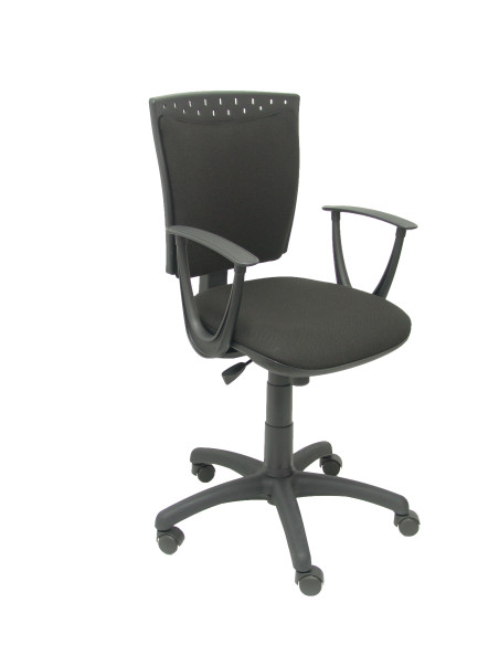 SILLA PIQUERAS Y CRESPO FEREZ ERGONOMICA GIRATORIA 360 REGULABLE EN ALTURA ASIENTO Y RESPALDO TAPIZADO BALI NEGRO