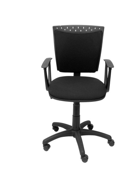 SILLA PIQUERAS Y CRESPO FEREZ ERGONOMICA GIRATORIA 360 REGULABLE EN ALTURA ASIENTO Y RESPALDO TAPIZADO BALI NEGRO