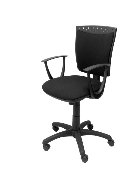 SILLA PIQUERAS Y CRESPO FEREZ ERGONOMICA GIRATORIA 360 REGULABLE EN ALTURA ASIENTO Y RESPALDO TAPIZADO BALI NEGRO