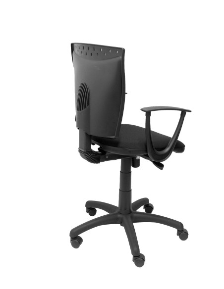 SILLA PIQUERAS Y CRESPO FEREZ ERGONOMICA GIRATORIA 360 REGULABLE EN ALTURA ASIENTO Y RESPALDO TAPIZADO BALI NEGRO