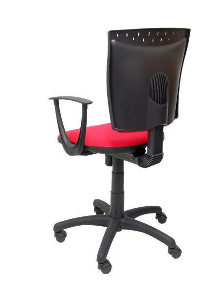 SILLA PIQUERAS Y CRESPO FEREZ ERGONOMICA GIRATORIA 360 REGULABLE EN ALTURA ASIENTO Y RESPALDO TAPIZADO BALI ROJO