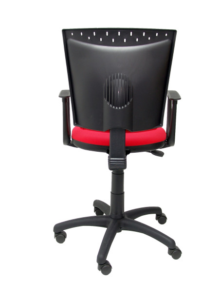 SILLA PIQUERAS Y CRESPO FEREZ ERGONOMICA GIRATORIA 360 REGULABLE EN ALTURA ASIENTO Y RESPALDO TAPIZADO BALI ROJO