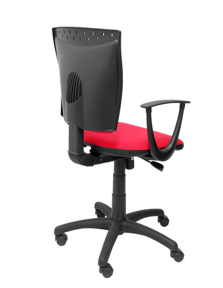 SILLA PIQUERAS Y CRESPO FEREZ ERGONOMICA GIRATORIA 360 REGULABLE EN ALTURA ASIENTO Y RESPALDO TAPIZADO BALI ROJO