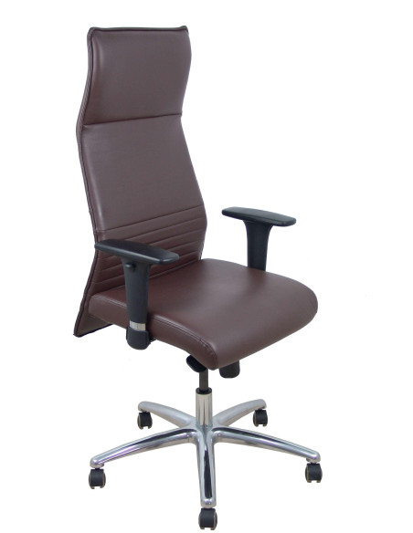 SILLON PIQUERAS Y CRESPO ALBACETE DIRECCION USO INTENSIVO 8H BRAZOS REGULABLES MECANISMO SINCRO TAPIZADO  SIMILPIEL MARRON OSCUR