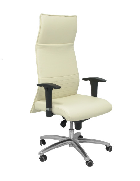 SILLON PIQUERAS Y CRESPO ALBACETE DIRECCION USO INTENSIVO 8H BRAZOS REGULABLES MECANISMO SINCRO TAPIZADO  SIMILPIEL CREMA