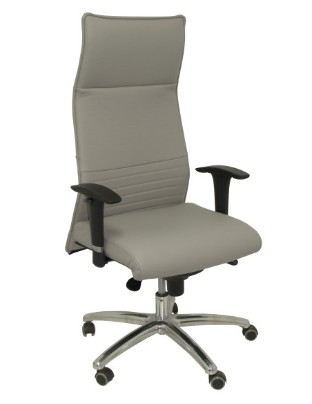 SILLON PIQUERAS Y CRESPO ALBACETE DIRECCION USO INTENSIVO 8H BRAZOS REGULABLES MECANISMO SINCRO TAPIZADO  PIEL GRIS