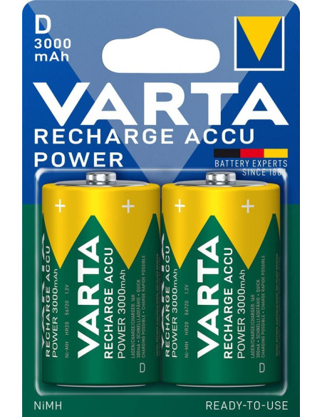 BLÍSTER 2 PILAS VARTA RECARGABLES D