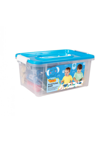 PLASTILINA JOVI BABY MY FIRST 38 gr BAUL ESCOLAR DE 20 incluye 9 sellos de madera