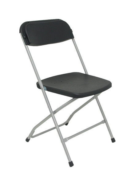 PIQUERAS Y CRESPO PACK DE 5 SILLAS PLEGABLE ALUMINIO Y PP SIN BRAZOS NEGRO