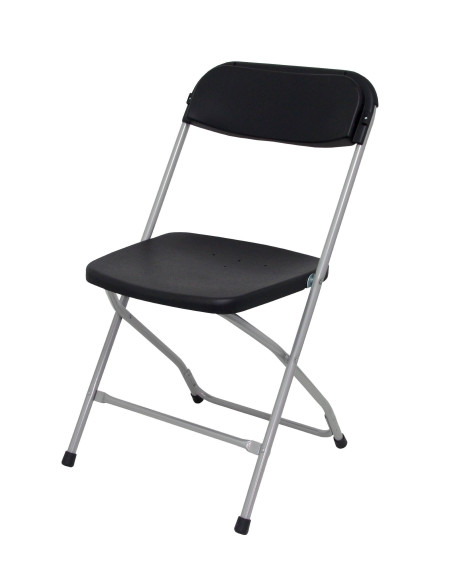 PIQUERAS Y CRESPO PACK DE 5 SILLAS PLEGABLE ALUMINIO Y PP SIN BRAZOS NEGRO