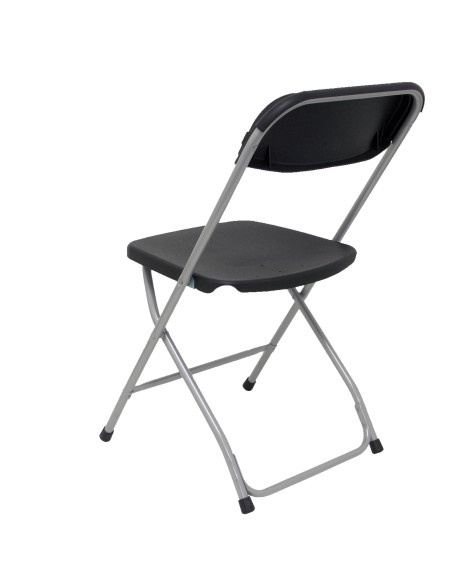 PIQUERAS Y CRESPO PACK DE 5 SILLAS PLEGABLE ALUMINIO Y PP SIN BRAZOS NEGRO