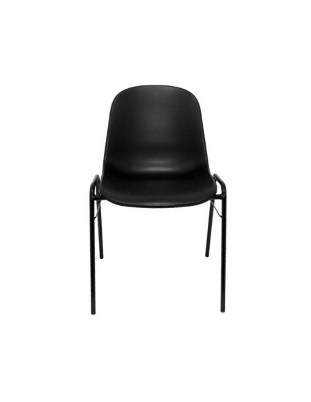SILLA PIQUERAS Y CRESPO ALBOREA CONFIDENTE APILABLE CHASIS NEGRO ASIENTO MONOBLOQUE EN PVC NEGRO PACK de 1