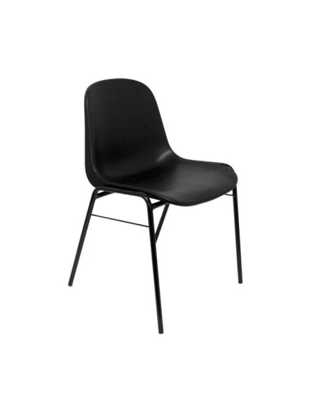 SILLA PIQUERAS Y CRESPO ALBOREA CONFIDENTE APILABLE CHASIS NEGRO ASIENTO MONOBLOQUE EN PVC NEGRO PACK de 1