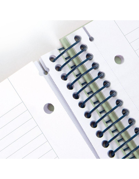 MILAN LIBRETA CON ESPIRAL A4 80H PAPEL 95GR PAUTADO 1 LÍNEA 7MM SERIE 1918 AZUL