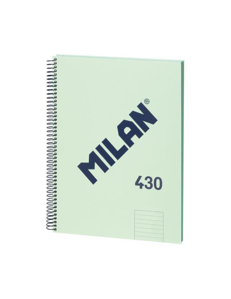 MILAN LIBRETA CON ESPIRAL A4 80H PAPEL 95GR PAUTADO 1 LÍNEA 7MM SERIE 1918 VERDE