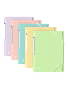 CARPETA DE GOMAS OXFORD URBAN A4 CON SOLAPAS PASTEL