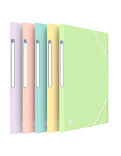 CARPETA DE GOMAS OXFORD URBAN A4 CON SOLAPAS PASTEL 2