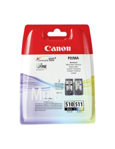 PACK 2 INKJET ORIGINAL CANON CL511 PG510