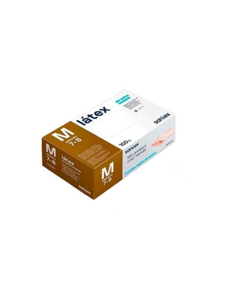 CAJA 100 GUANTES DE LÁTEX SIN POLVO